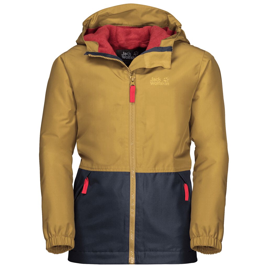 Jack Wolfskin SNOWY DAYS αδιάβροχο μπουφάν παιδικά χρυσο χρωμα | GR7411848